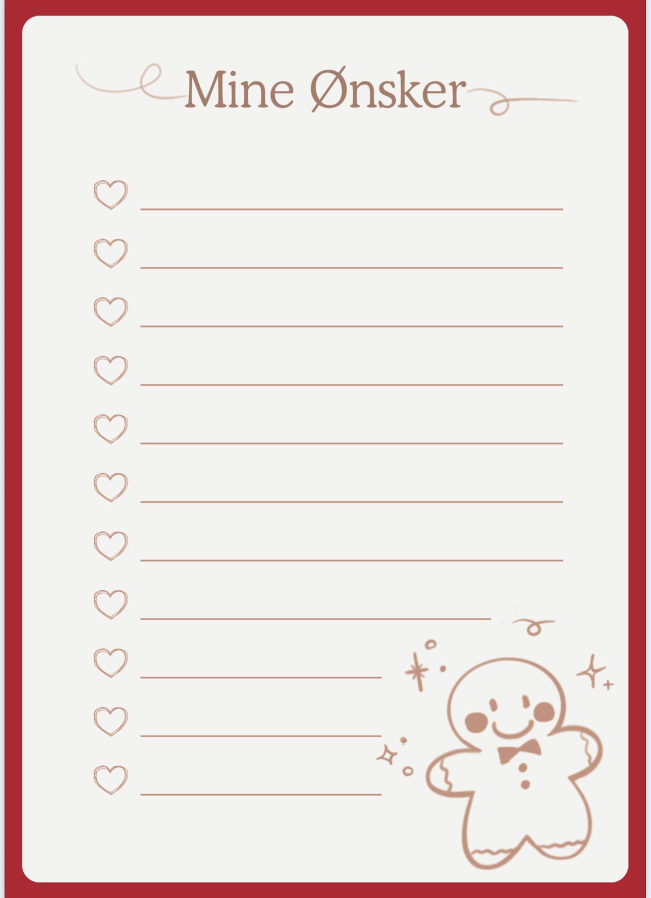 Mine Ønsker - Print Selv
