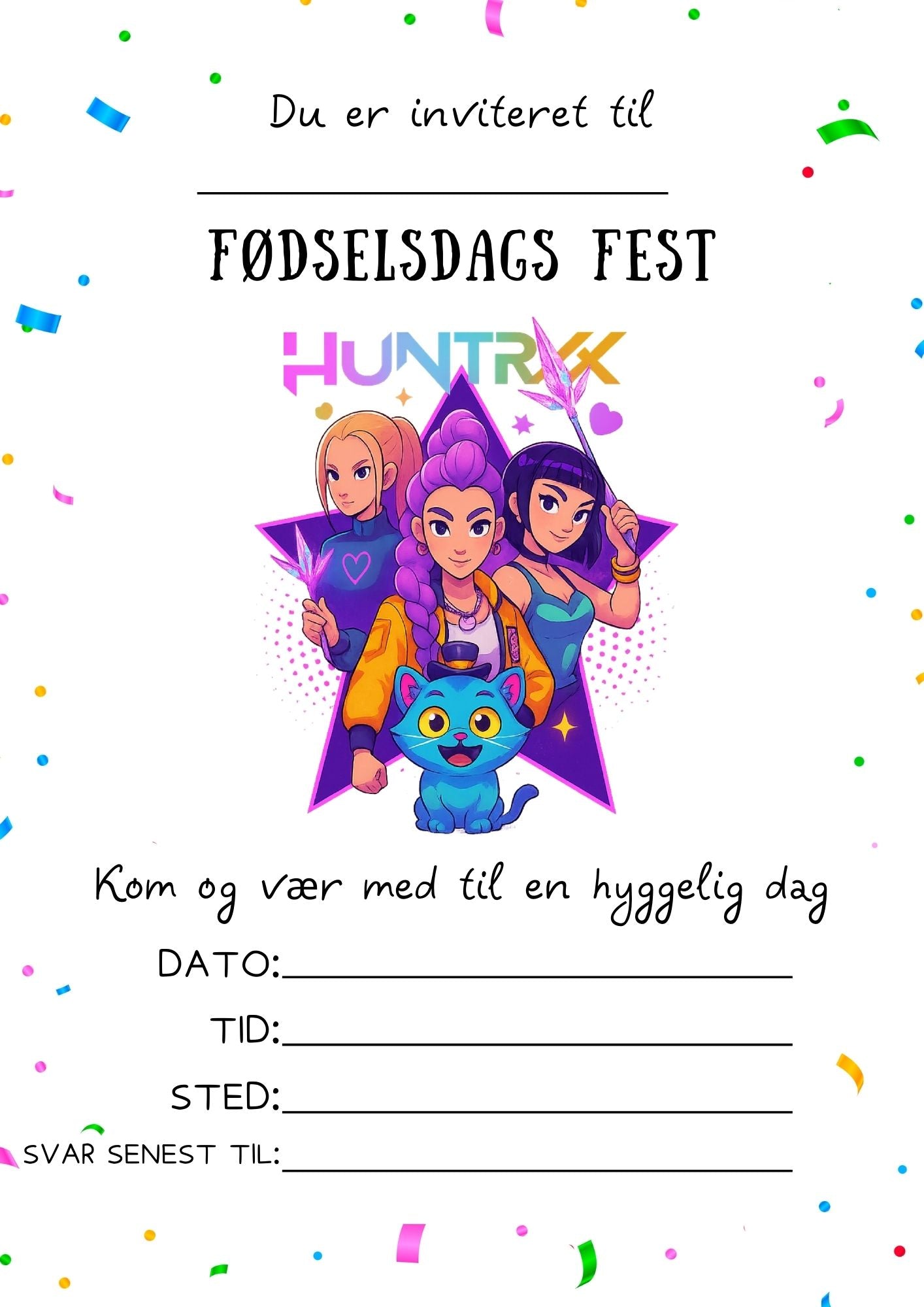 Demon Hunters 1 - Fødselsdags Invitation