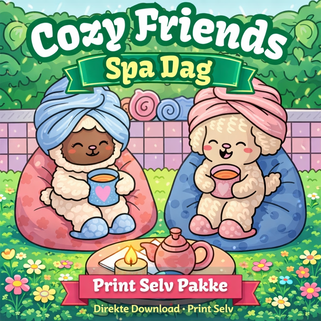 Cozy Friends Spa Dag - Print Selv